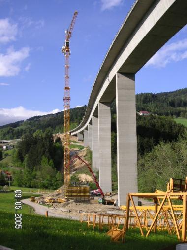 P30 Talübergang Auenbach, Herstellung Pfeiler 6