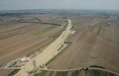 Trasse Richtung ASt. Hagenbrunn