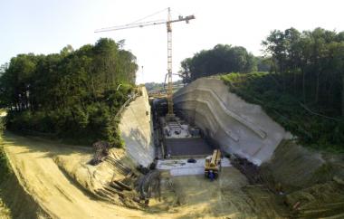 Tunnel Hankenfeld im Einschnittsbereich