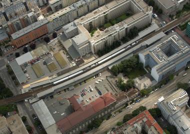 Luftbild Schnellbahnstation Traisengasse